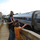 Family Greeting Amtrak